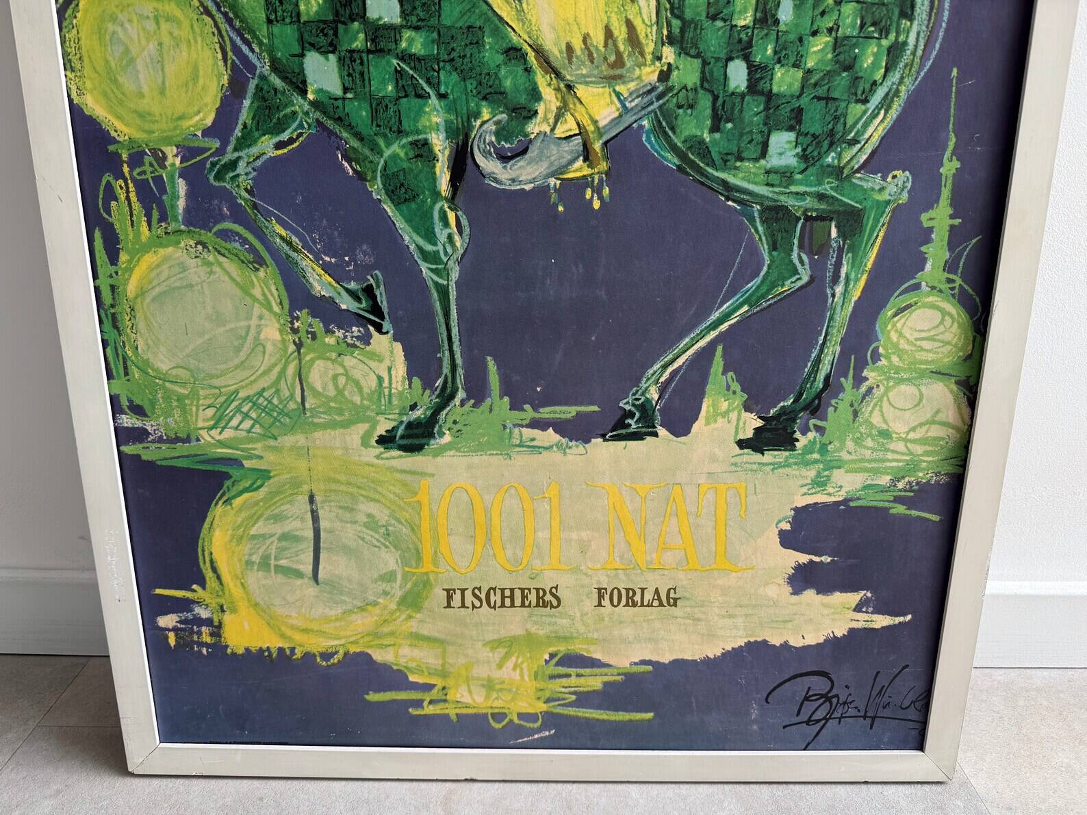 Vintage Björn Wiinblad "One Thousand and One Nights" Art print wall decoration "Tusen och en Natt"