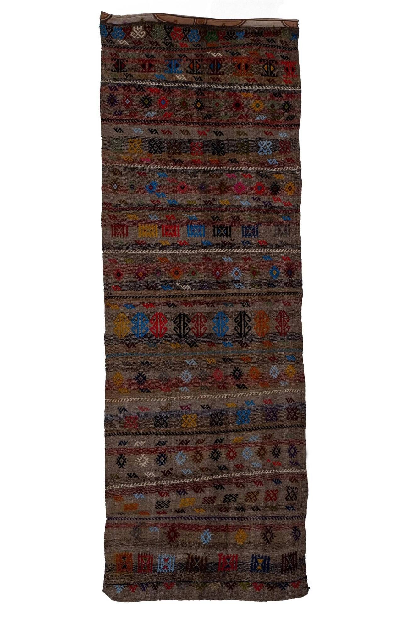 Vintage Turkish hallway rug 98x282 cm
