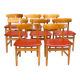 Set of 8 Mid Century Dining Chairs by Borge Mogensen, Swedish Design 1950’s