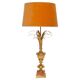 Mid-Century Hollywood Regency Orange Velvet Table Lamp, France, 1960s