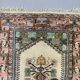 Vintage Turkish Runner 320x86 cm Kula Rug, Terracotta Red, Green, Beige