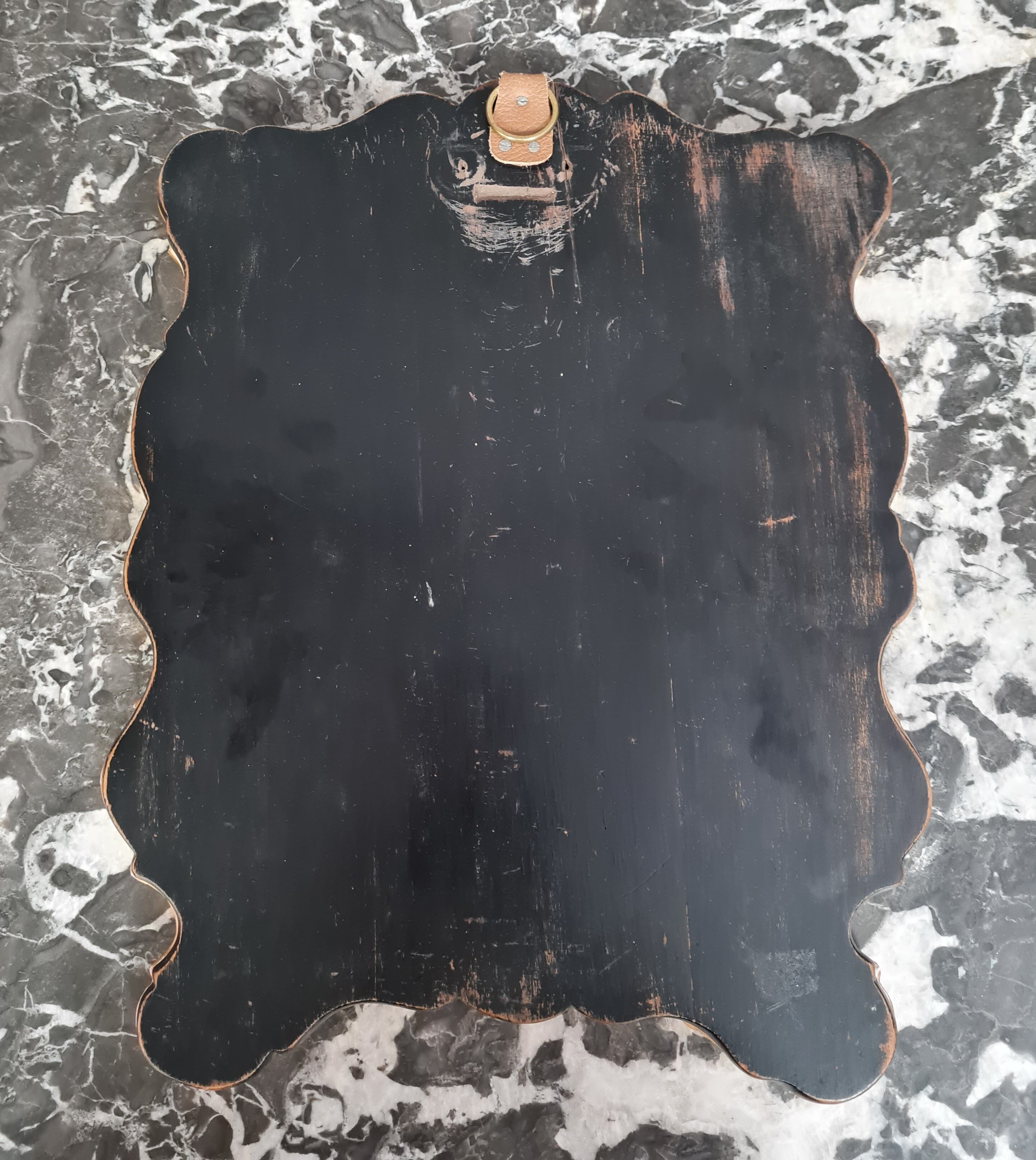 Porcelain mirror with cherub decorations circa 1900