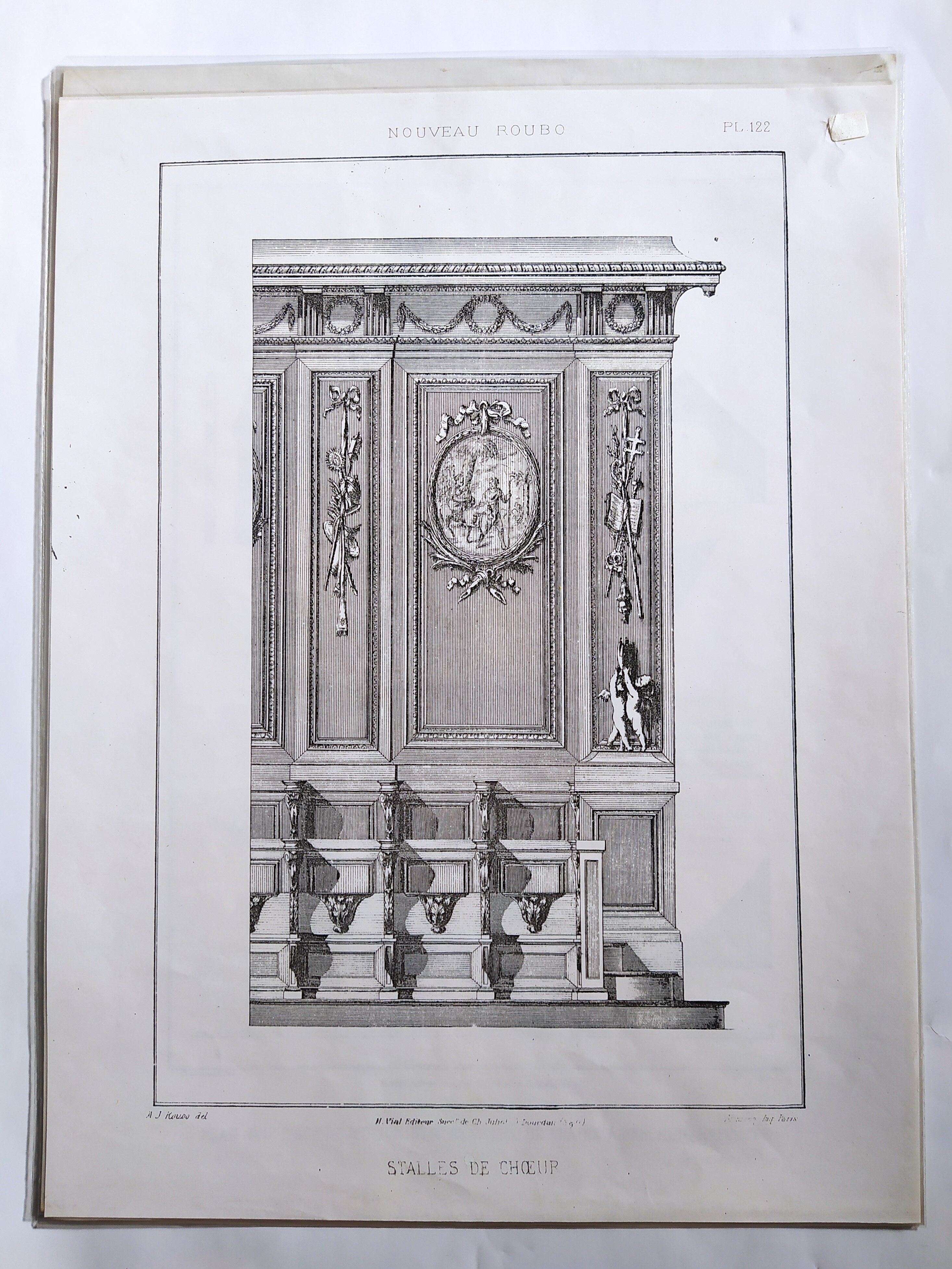 Carpentry board " Stalles de cœur "