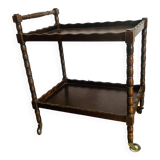 Wooden serving trolley