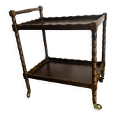Wooden serving cart