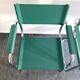 Pair of faux leather and chrome armchairs