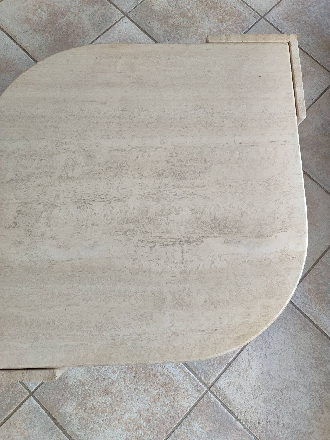 Travertine coffee table