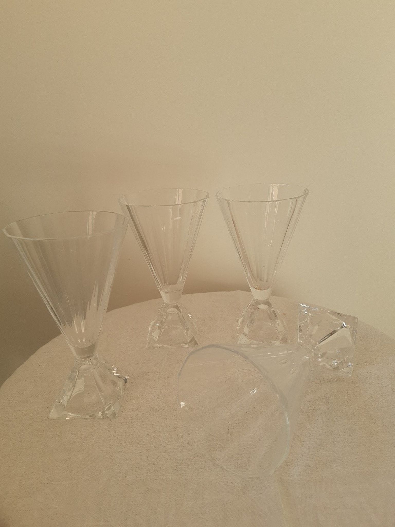 Série de verres à pied en cristal