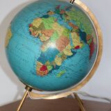 Globe terrestre lumineux taride verre 1969