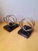 Marble and chrome metal bookends Art Deco