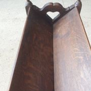 Magazine/book rack in oak with a caned top - early 20th century