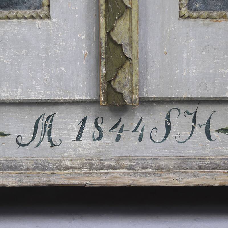 Painted Folk Art Bridal Cupboard