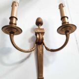 Pair of Louis XVI style bronze wall lights
