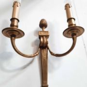 Paire d'appliques en bronze style Louis XVI
