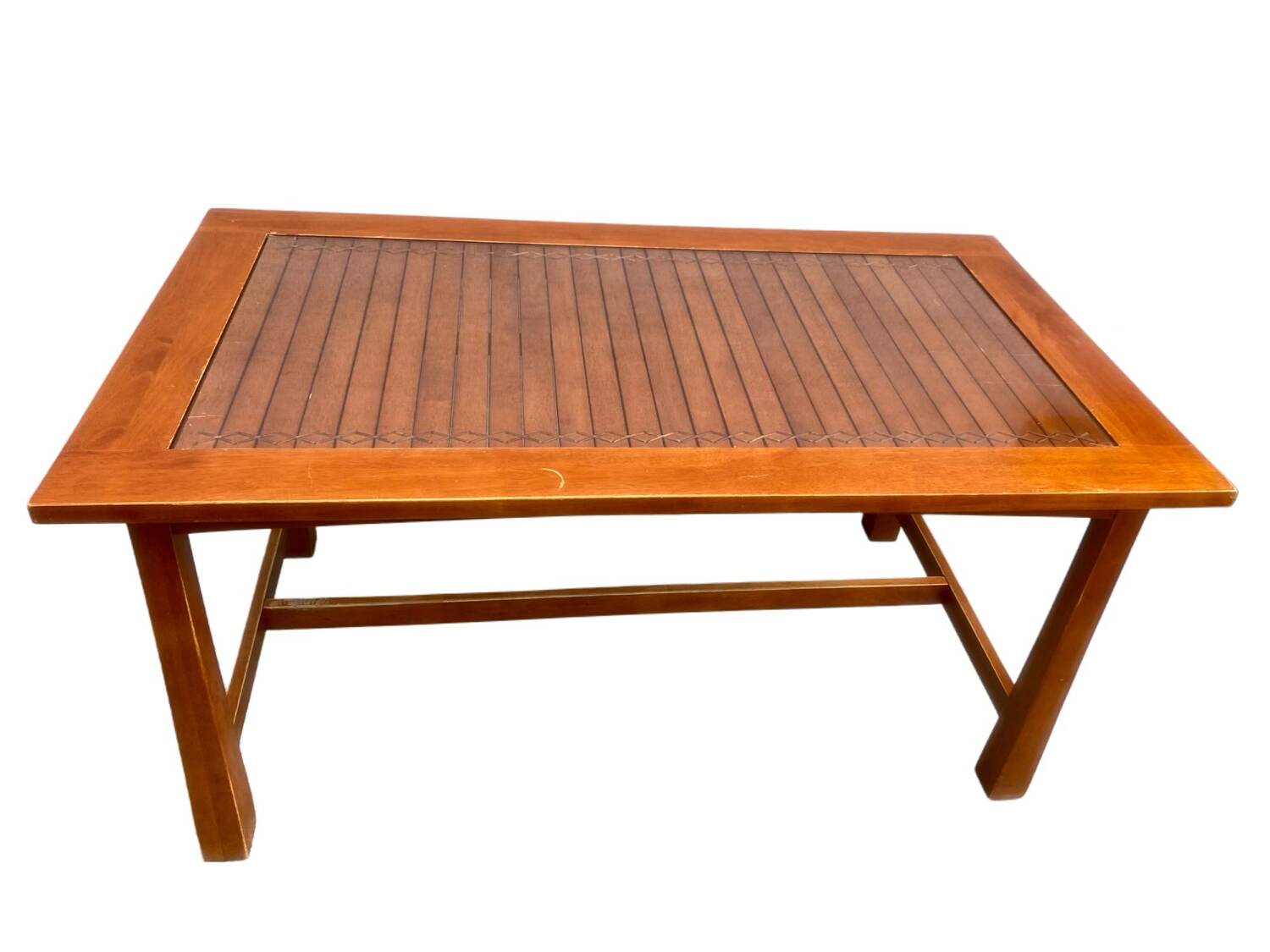 Exotic glass and solid wood table in Thailand