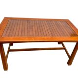 Exotic glass and solid wood table in Thailand