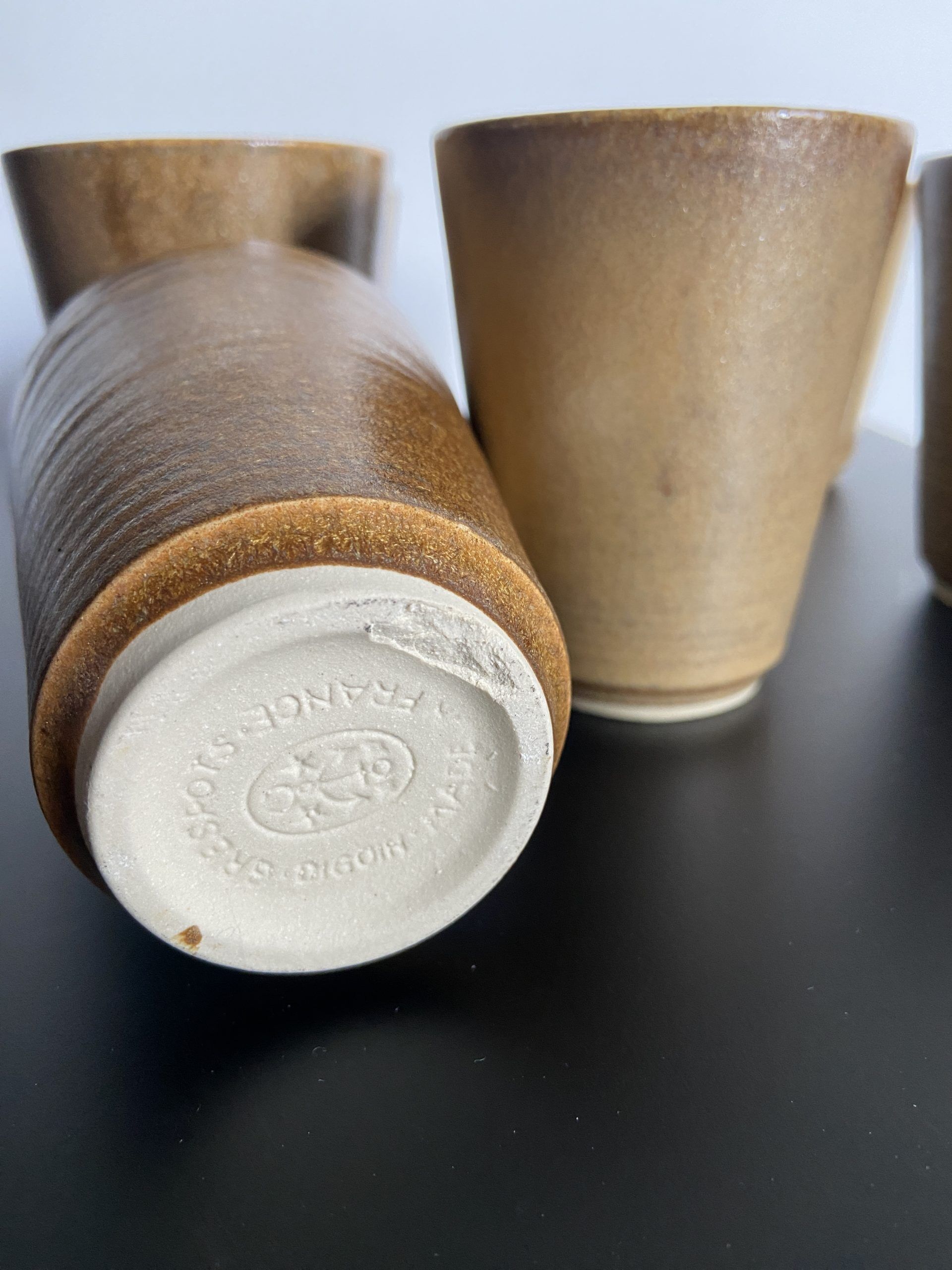 Set de 6 timbales en grès digoin