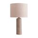 Lampe grès et jute tissée