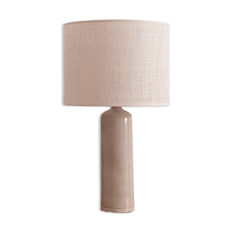 Lampe grès et jute tissée