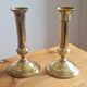 Pair of brass candle holders