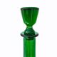 Italian carafe Empoli in iridescent green with diamond pattern.