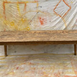 Large antique winemaker's table in solid wood – 230 x 75 x 75 cm