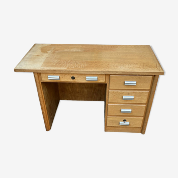 Ancien bureau 05 tiroirs fait sur mesure des années 1950