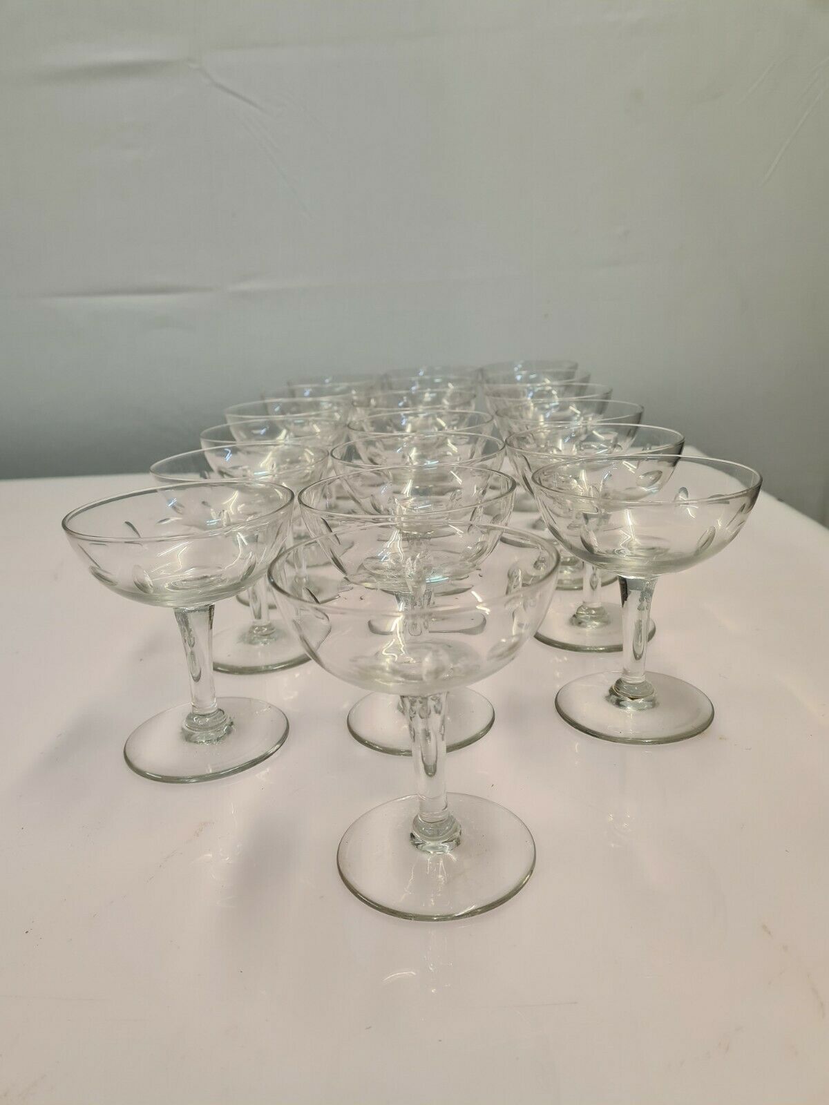 19 Louis Philippe style champagne glasses