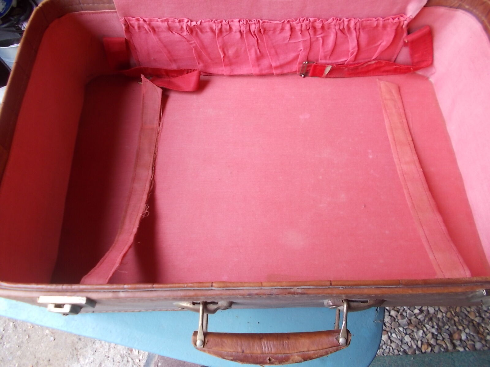 Vintage leather suitcase