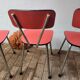 5 Red and Pale Green Formica Chairs – Vintage Retro