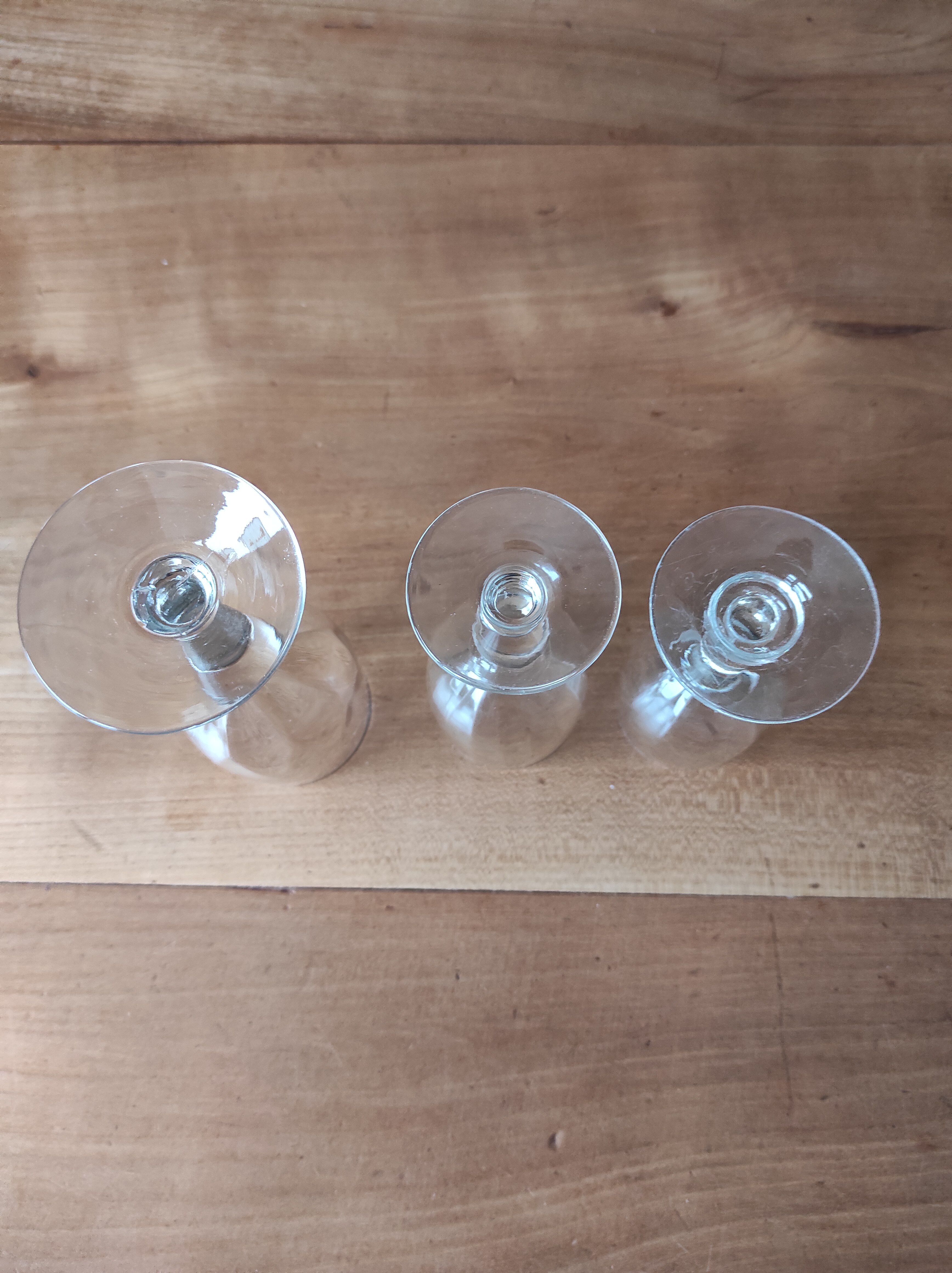 Lot de 3 verres anciens
