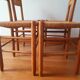 Série de 4 chaises assise et dossier  paillé