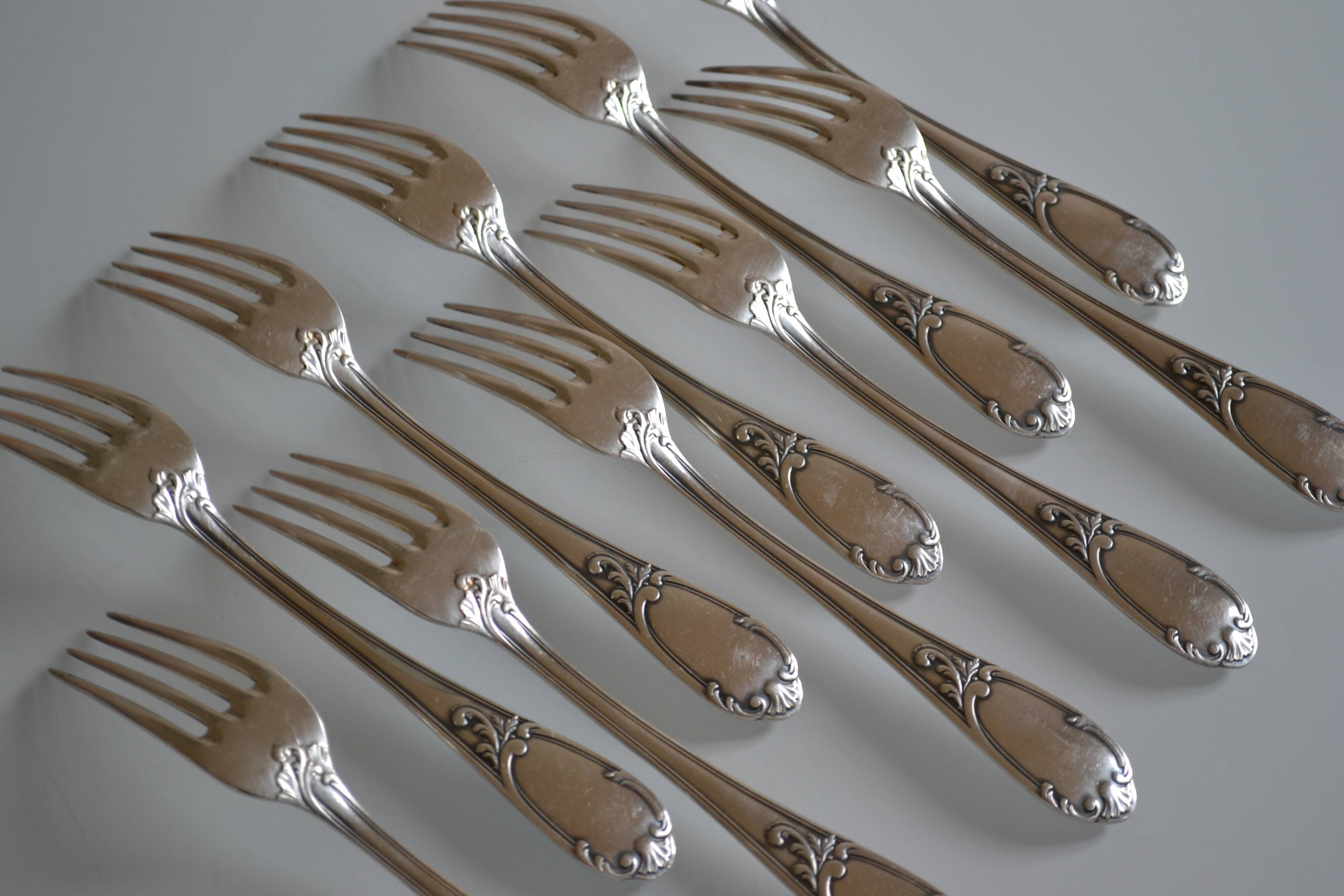 10 Frionnet François silver-plated table forks