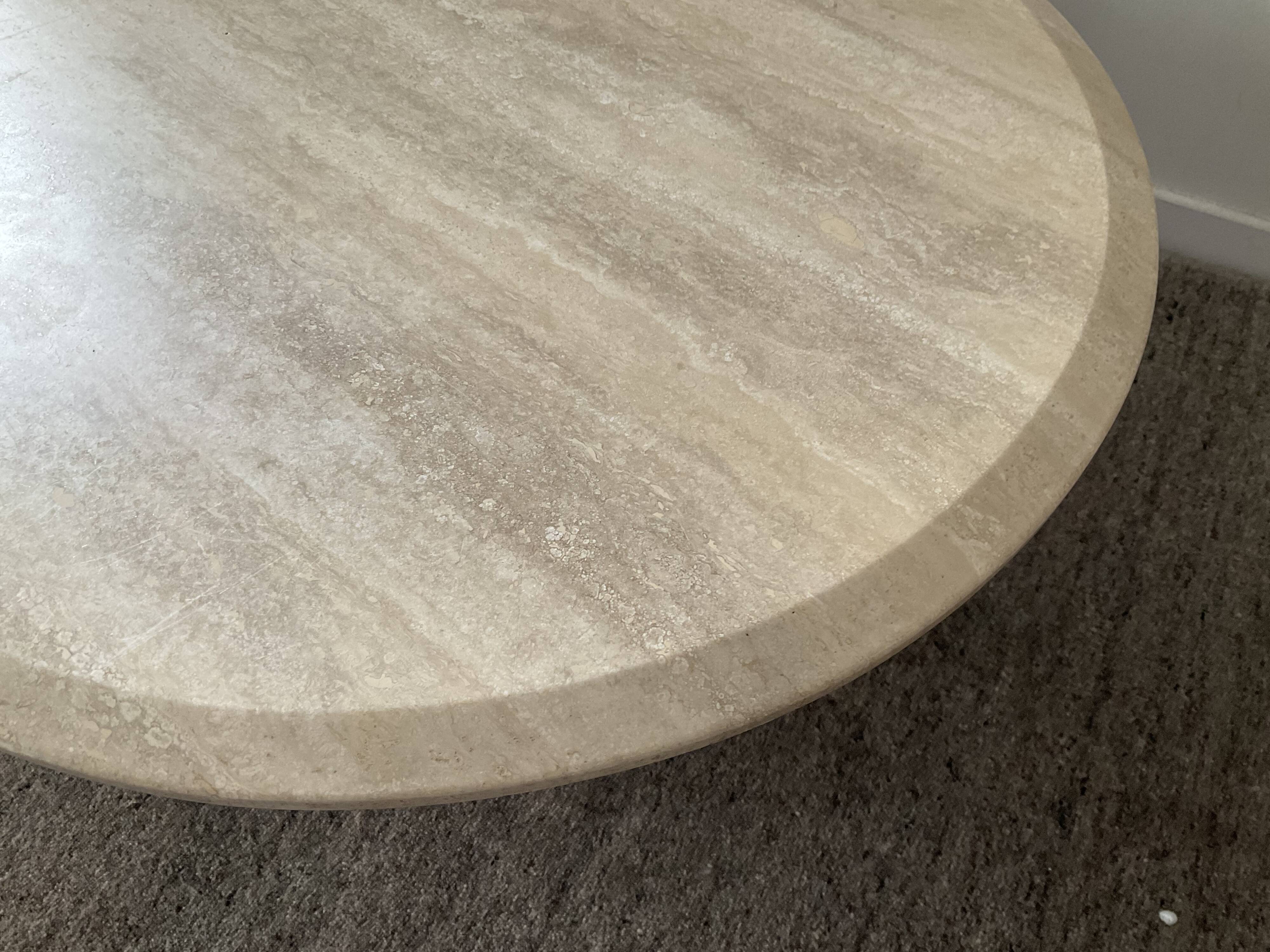 Vintage coffee table in travertine 70s