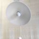 Suspension with three opaline lampshades - mid 20th century.