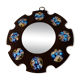 Modernist wood and enamel mirror by J. Capo Esmaltes, Spain, 1970s