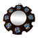 Modernist wood and enamel mirror by J. Capo Esmaltes, Spain, 1970s