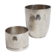 Timbale et rond de serviette monogrammée Ercuis