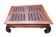 Table basse carrée en bois sculpté massif exotique Pier import, 1980