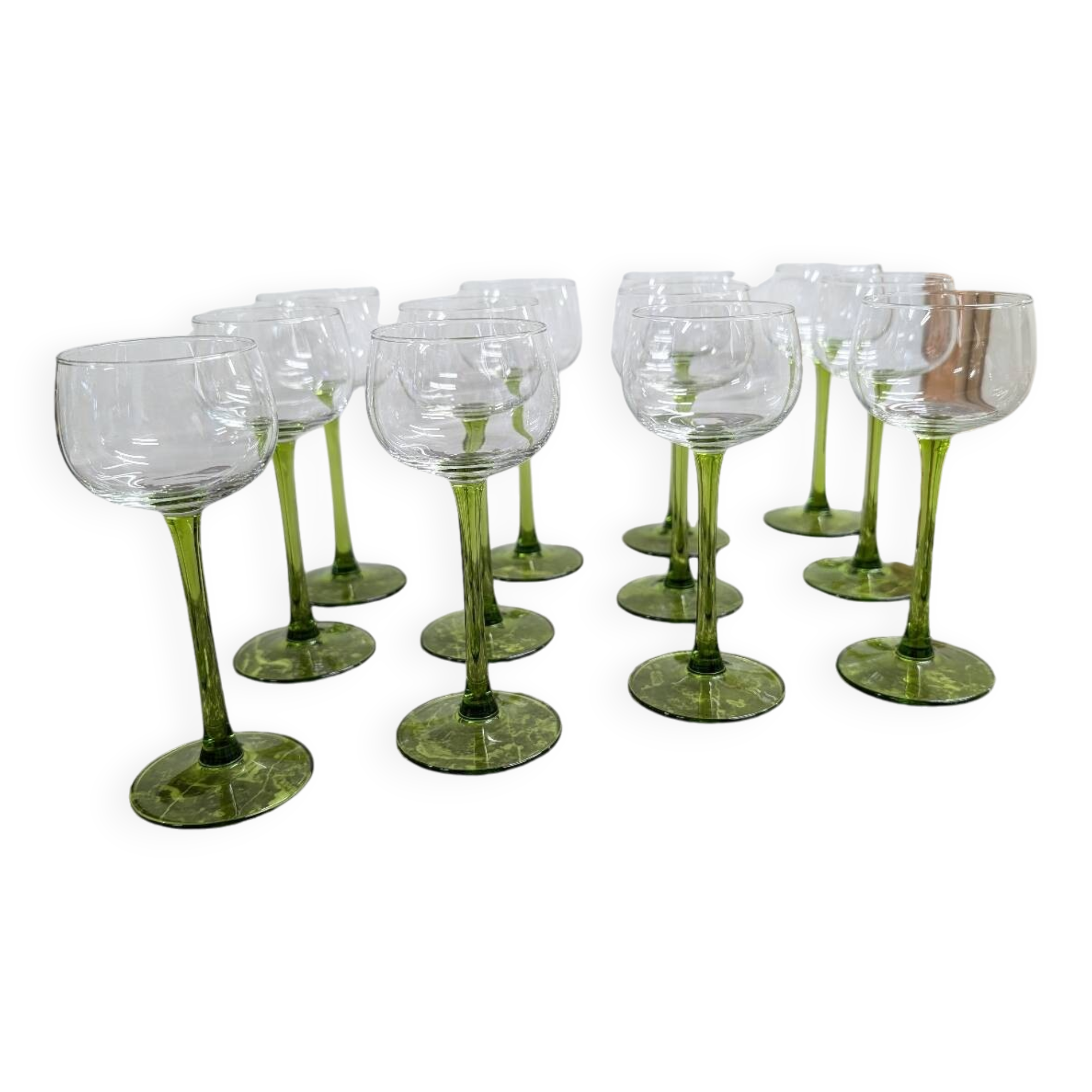 12 Alsatian crystal glasses