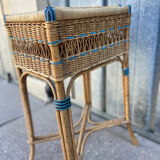 Vintage rattan storage unit