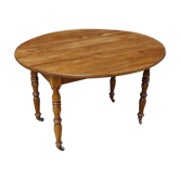 Table ovale Louis Philippe à rabats, en merisier  Ø120-108 x 74 cm