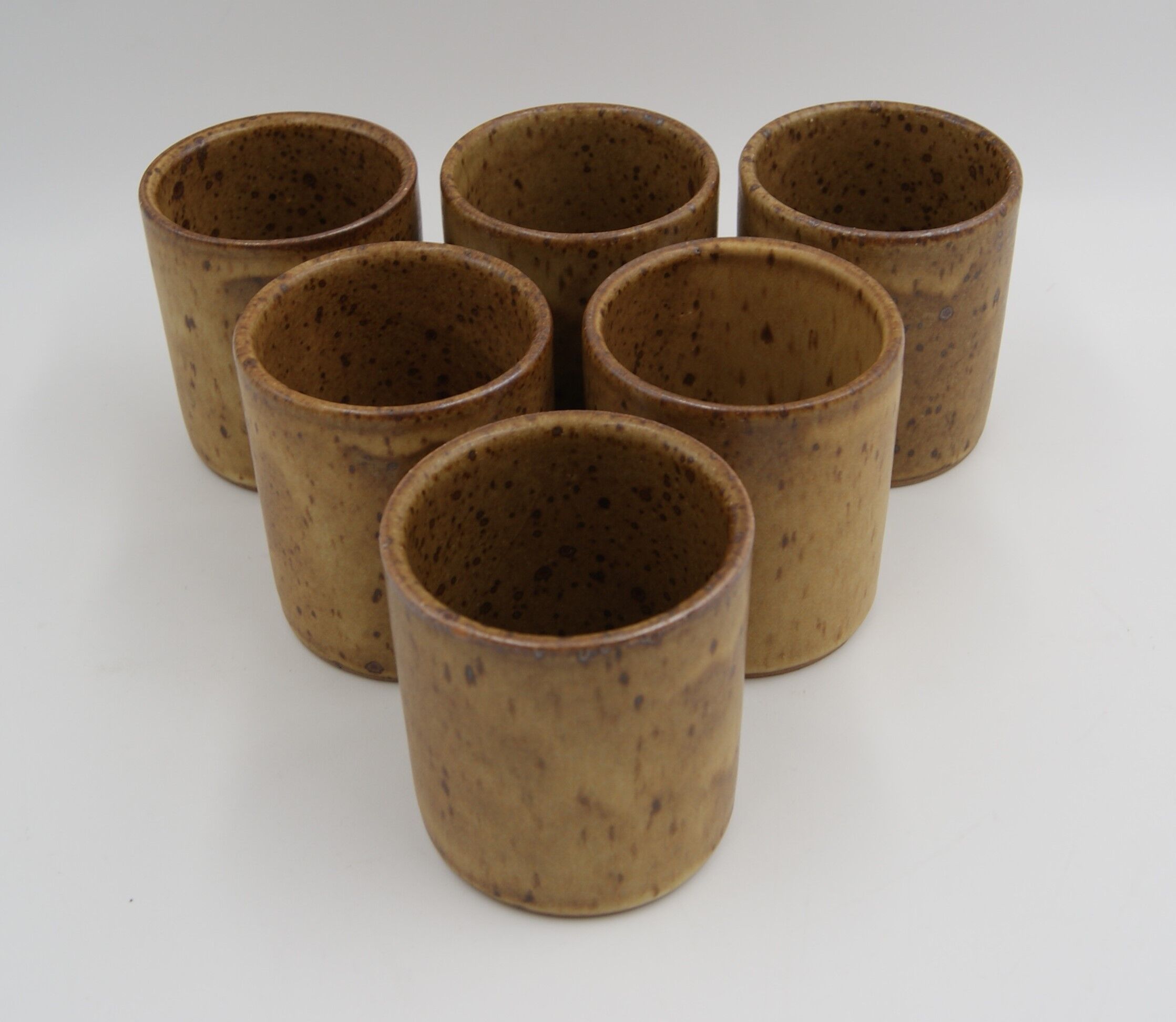 Series 6 vintage old stoneware glasses