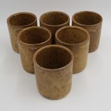 Series 6 vintage old stoneware glasses
