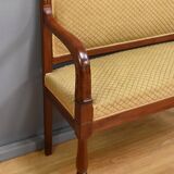 Mahogany landing sofa, Restoration period – Part 1, 19th century