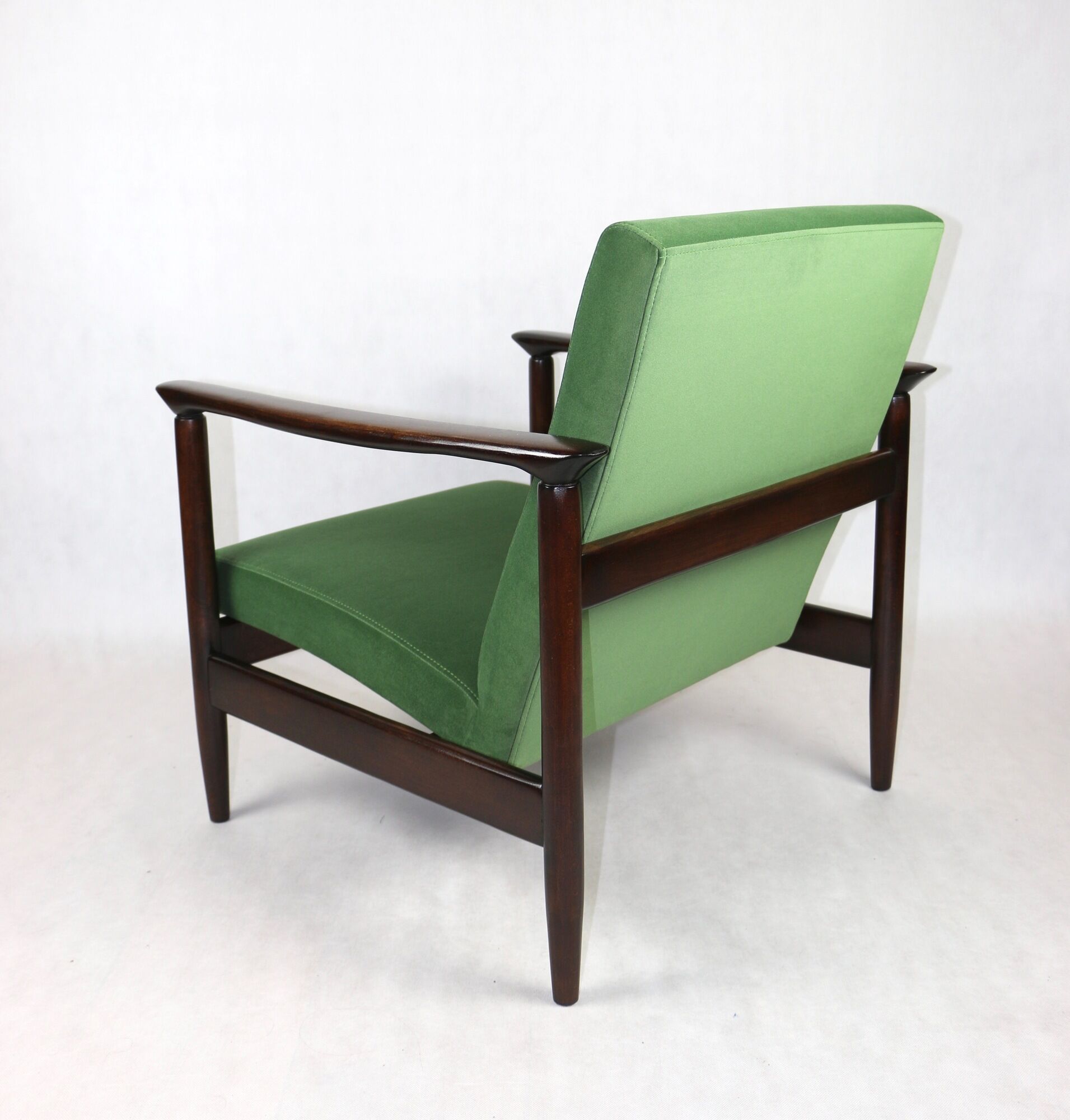 Light Green Velvet GFM-142 Armchair by Edmund Homa, 1970s