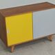 Yellow and grey U-452 sideboard by Jiri Jiroutek for Interier Praha 1960