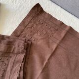 Lot 4 towels with chocolate color monogram