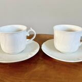 Villeroy & boch espresso or coffee cups with saucers, diamant series from the 1980s