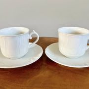 Villeroy & boch espresso or coffee cups with saucers, diamant series from the 1980s